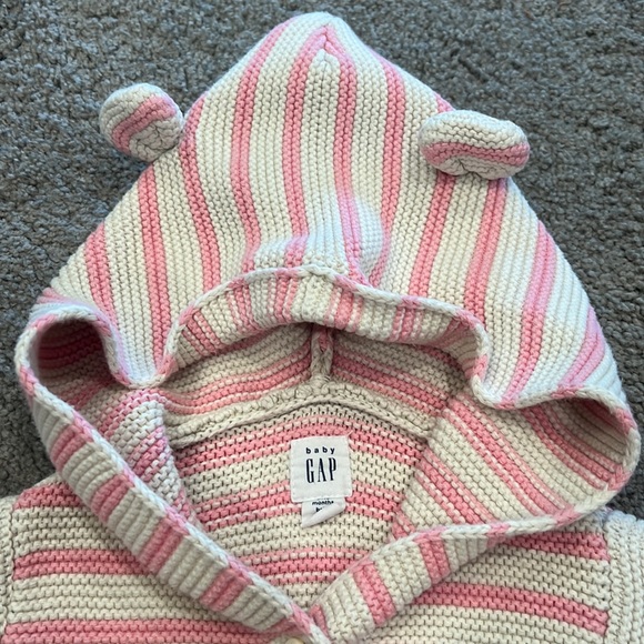 Baby Gap Pink Striped Sweater, 6-12 months - Picture 3 of 5